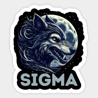 Sigma Lone Wolf Werewolf Sigma Male Teens Sticker